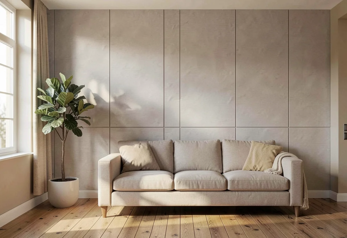 3D-панель FOMI-3D-PANEL-ASH-GREY в интерьере