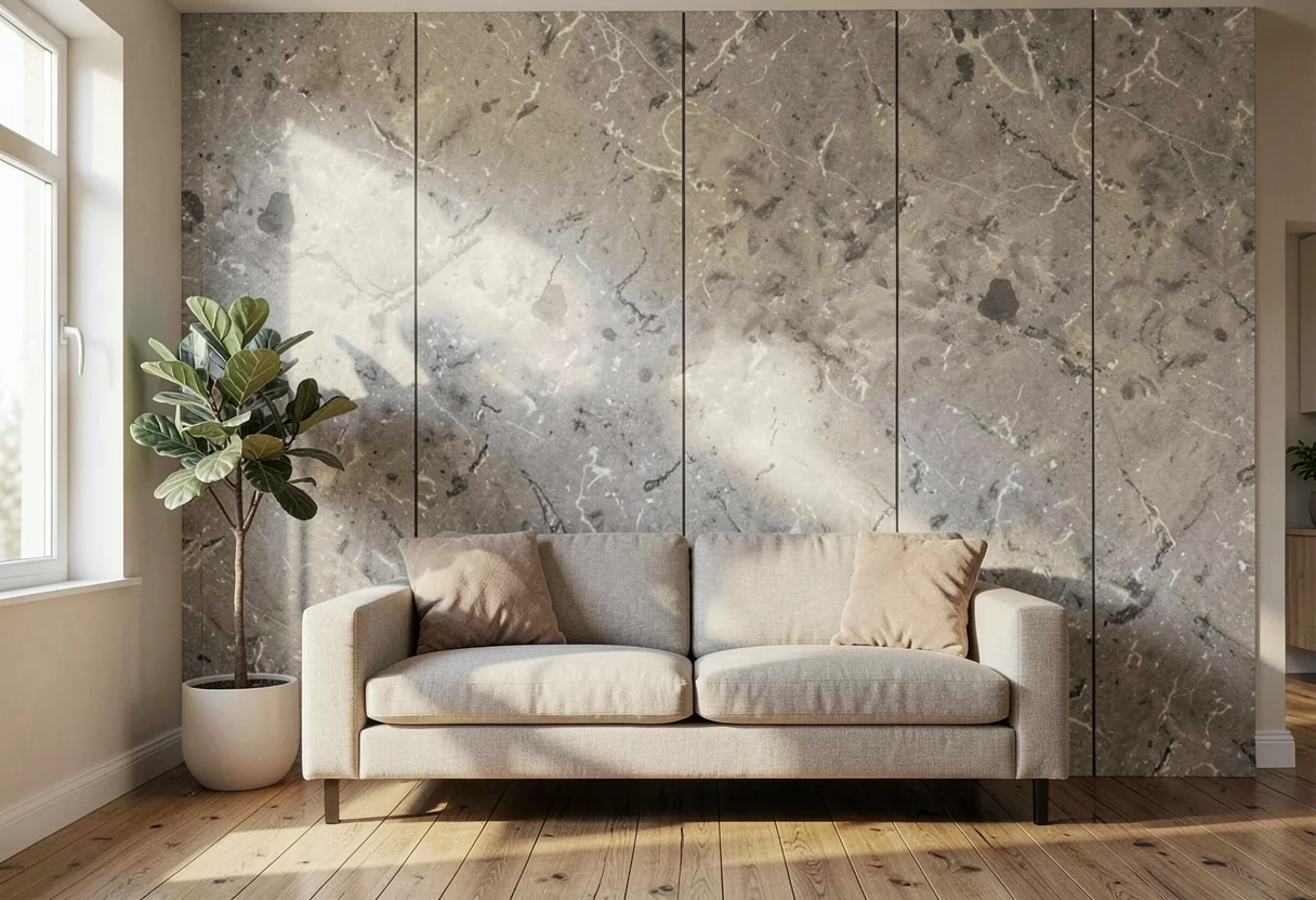 Дикий камень FOMI-ROCKFACE-STONE-BRO-GREY в интерьере