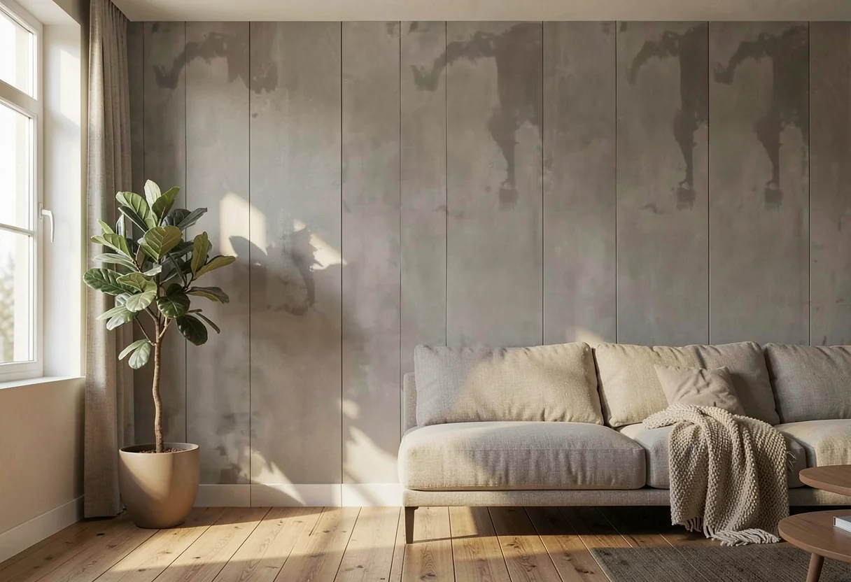 Литой бетон FOMI-CONCRETE-PIURING-SLAB-INK-DYED в интерьере