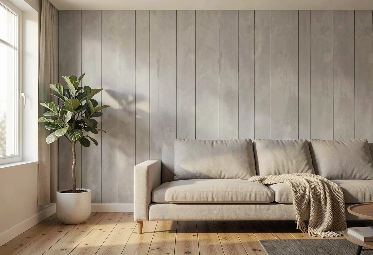 Литой бетон FOMI-CONCRETE-PIURING-SLAB-LIGHT-GREY в интерьере