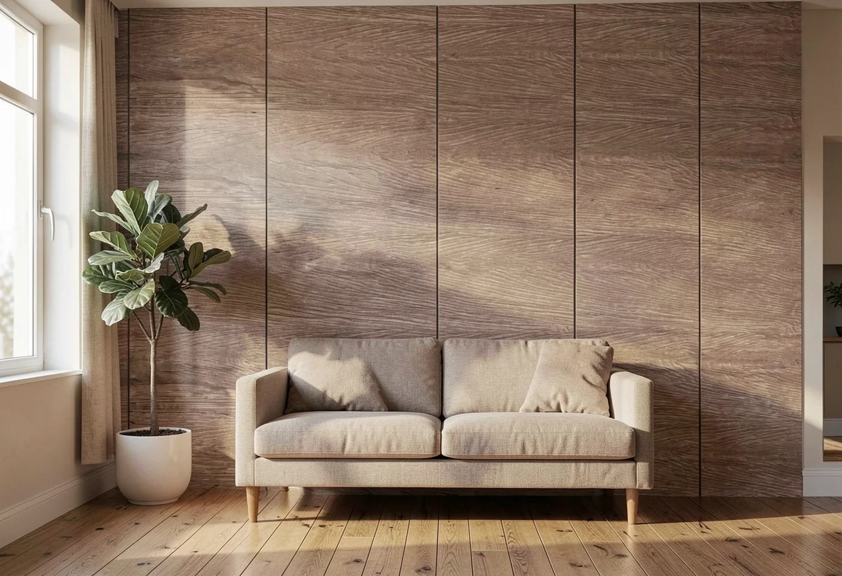 Натуральное дерево FOMI-ORIGINAL-WOOD-LIGHT-BROWN в интерьере