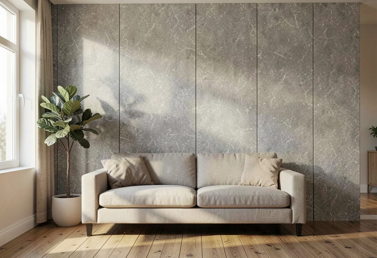 Облачный шёлк FOMI-CLOUD-SILK-TRAVERTINE-BLACK-SESAME в интерьере