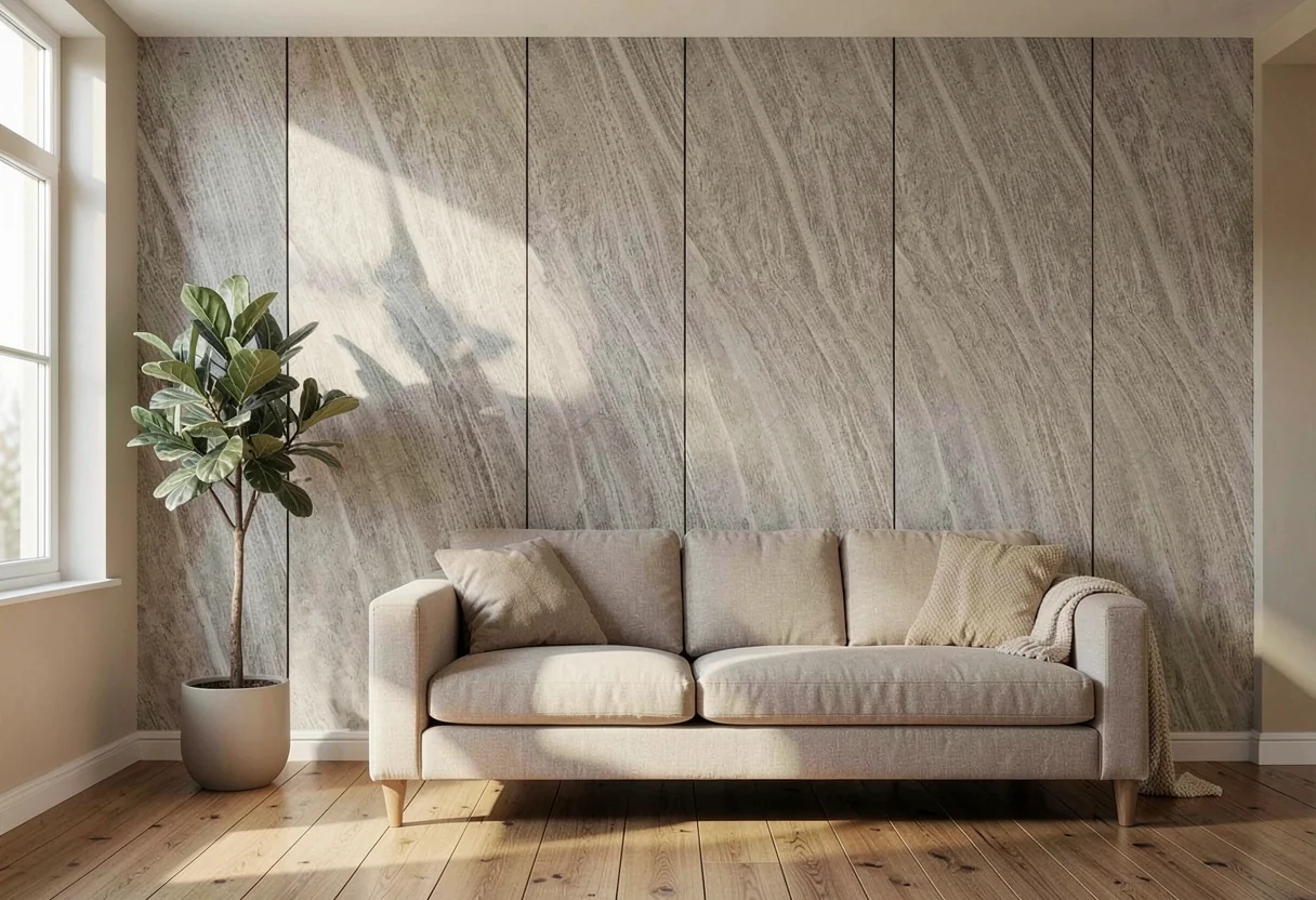 Океанический травертин FOMI-OCEANIC-TRAVERTINE-INK-CLOUD-GREY-2 в интерьере