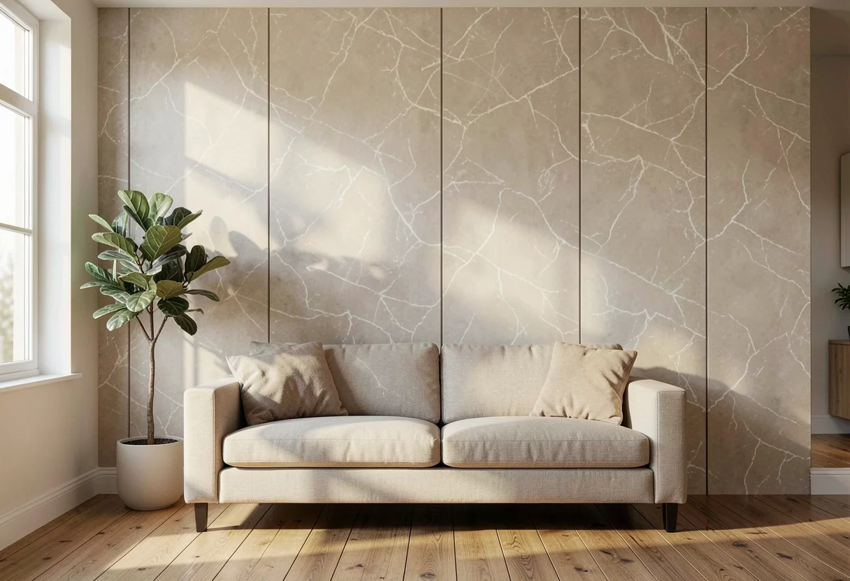 Тёсаный камень FOMI-CHISELED-STONE-ASH-GREY в интерьере
