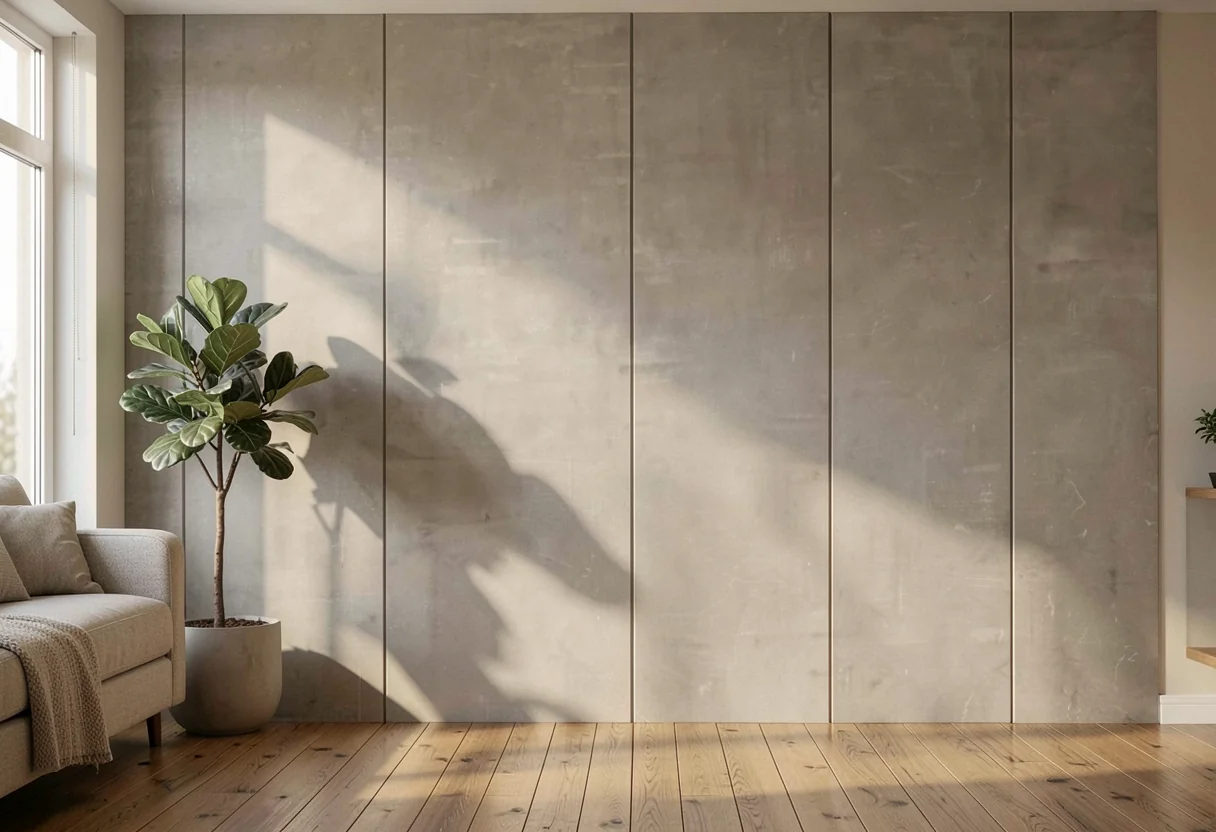 Шлифованный бетон FOMI-POLISH-CONCRETE-WALL-INK-DYED в интерьере