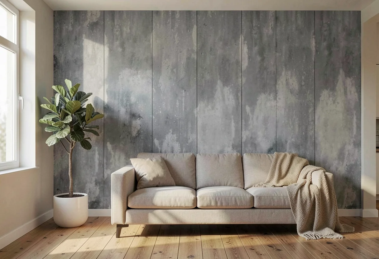 Бетон BYJAX-BETONNAYA-PLITA-MISTY-DARK-GREY в интерьере